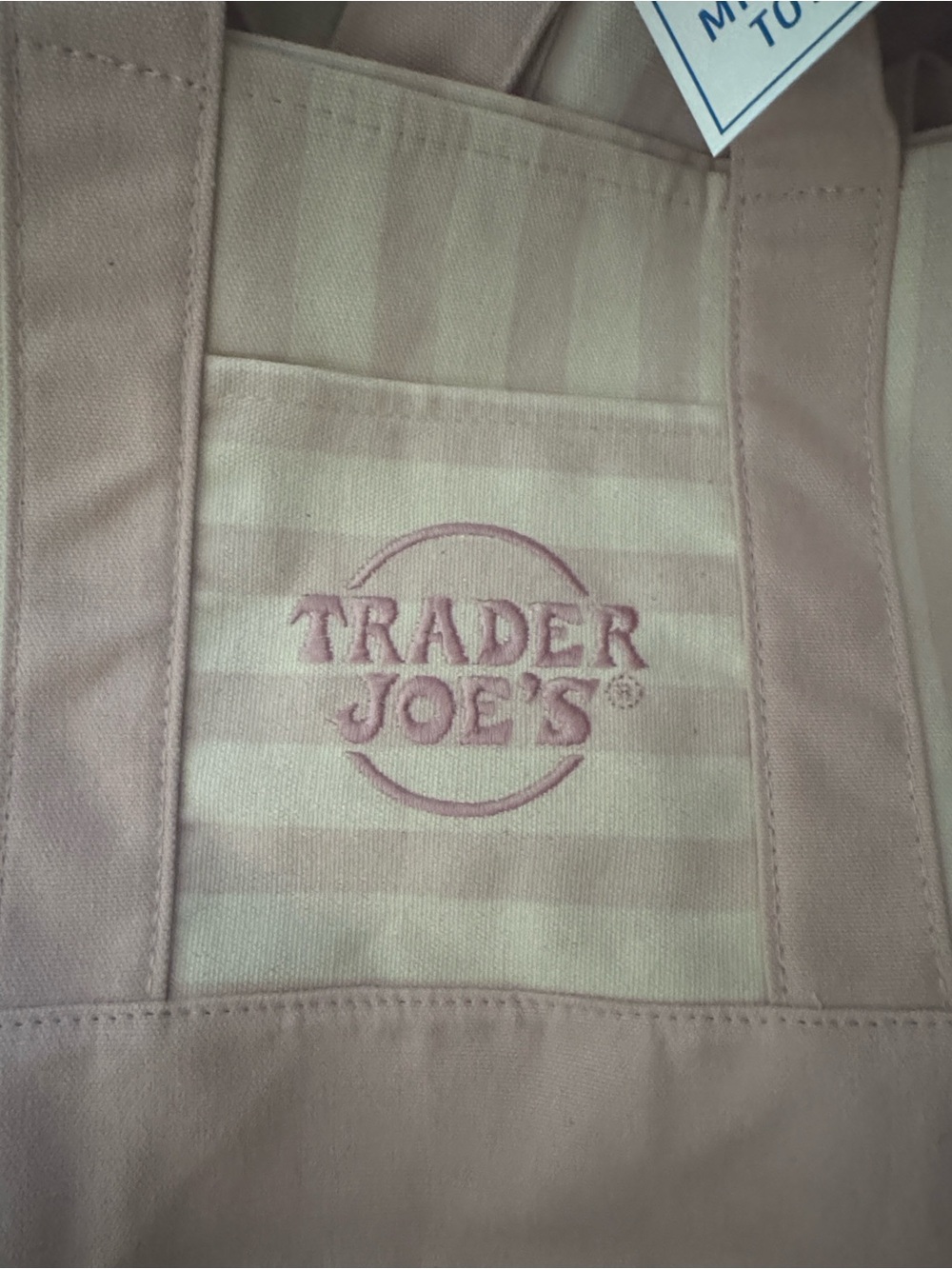 New 2026 Trader Joe's mini striped canvas tote set of 4 - Picture 4 of 6